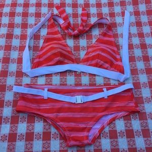 Orange and White Bikini